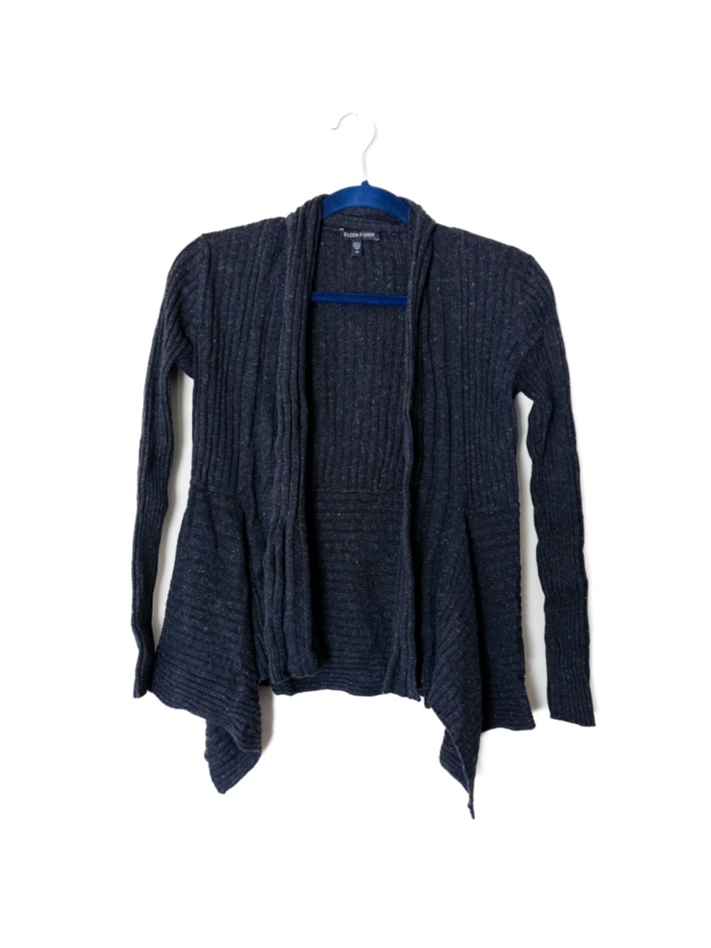 Eileen Fisher Ribknit Marled Linen Blend Cardigan